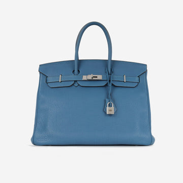 Hermès Hermès - Birkin 35 - Bleu Mykonos PHW - 2010 -
