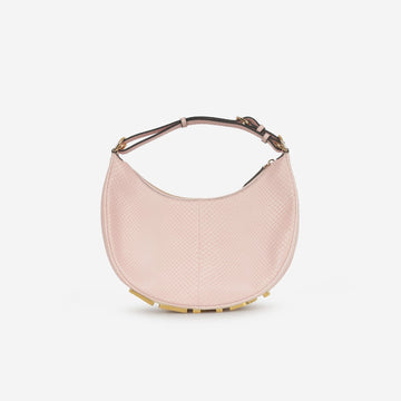 Fendi Fendi - Fendigraphy Small Hobo Bag - Baby Pink Python GHW -