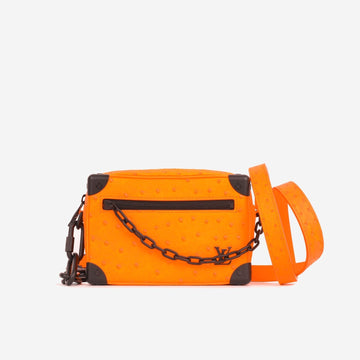 Louis Vuitton Louis Vuitton - Mini Soft Trunk - Neon Orange Ostrich BHW -