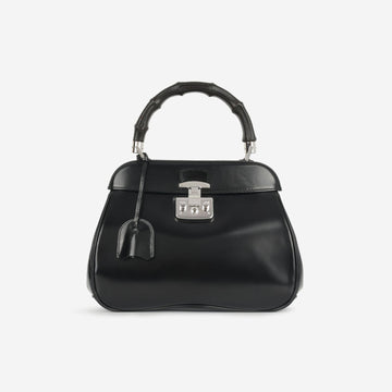 Gucci Gucci - Lady Lock Top Handle - Black Calfskin SHW -