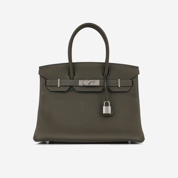 Hermès - Birkin 30 - Vert De Gris Togo PHW - 2020 -