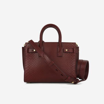Saint Laurent - Nano Sac De Jour - Maroon Python GHW -