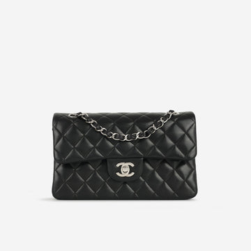Chanel Small Classic Flap Bag Black Lambskin SHW 2012
