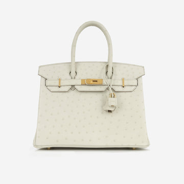 Hermès - Birkin 30 - Beton Ostrich GHW - 2024 - Brand New