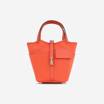 Hermès - Picotin 18 Cargo - Orange Field Canvas PHW - Brand New - 2024
