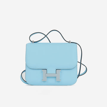 Hermès - Constance 18 - Celeste Epsom PHW - Unused - 2023
