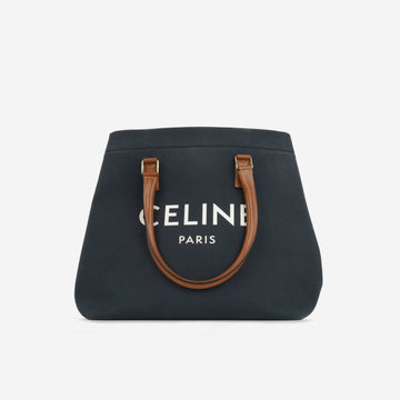 Celine - Cabas tote - Navy Canvas Fabric Exterior CSHW -