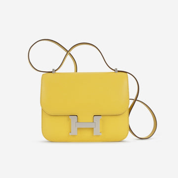 Hermès - Constance 18 - Jaune De Naples Chevre Mysore PHW - Unused - 2024