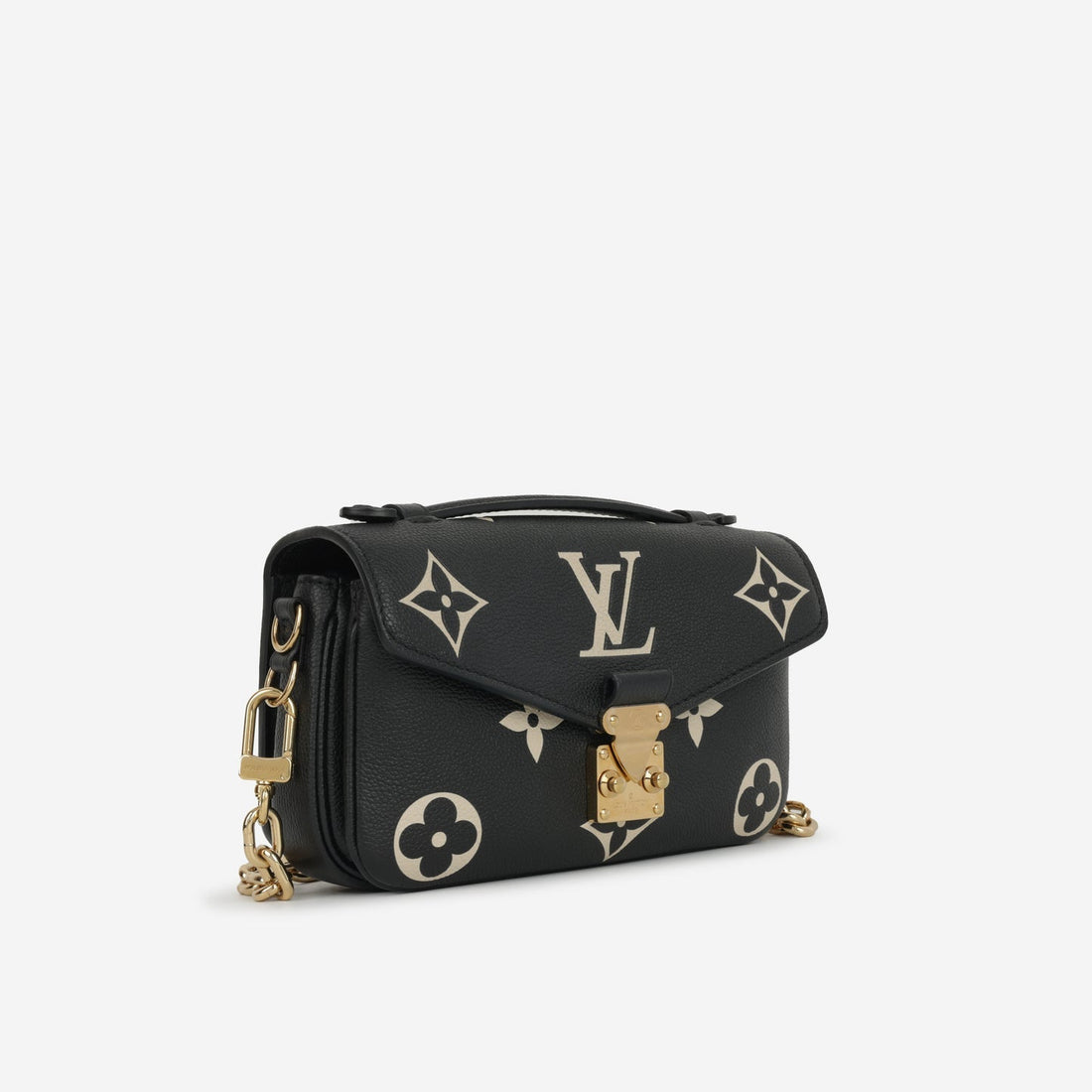 Louis Vuitton Pochette Metis East / West - Black/Beige Bicolor Monogram Empreinte Leather GHW