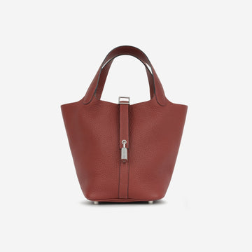 Hermès - Picotin 18 - Rouge H Clemence PHW - 2022 -