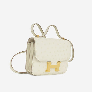 Hermès - Constance 18 - Beton Ostrich GHW - Unused - 2024