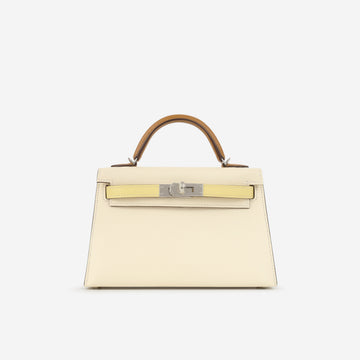 Hermès HSS Mini Kelly - Nata / Jaune Poussin / Sesame (NWT)
