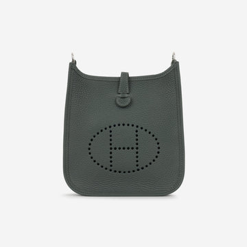 Hermès Evelyne TPM - Vert Mangrove / Gris Pale Strap | Palladium Hardware