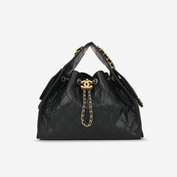 Chanel Small 25 Hobo - Black Caviar | Gold Hardware