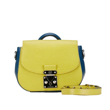 Louis Vuitton  blue yellow Leather Handbag Shoulder Bag