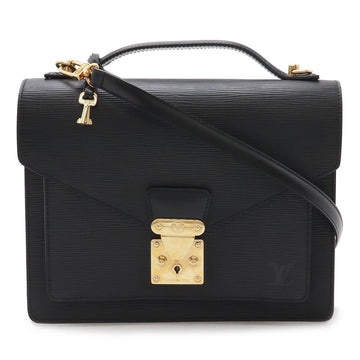 Louis Vuitton Epi Monceau 2WAY Handbag Black
