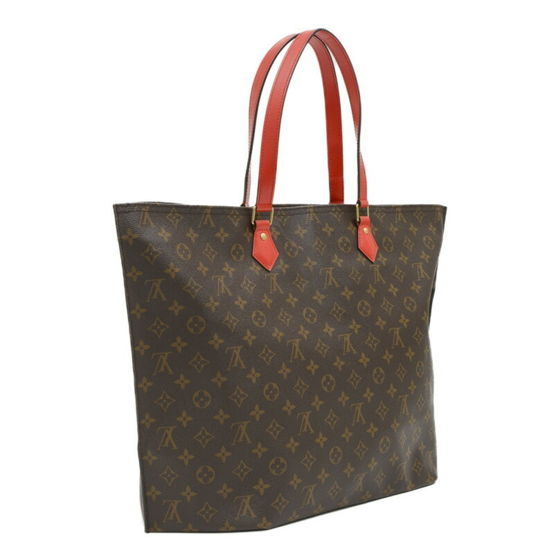 Louis Vuitton Monogram  Color Rouge Monogram Canvas Leather Tote Bag