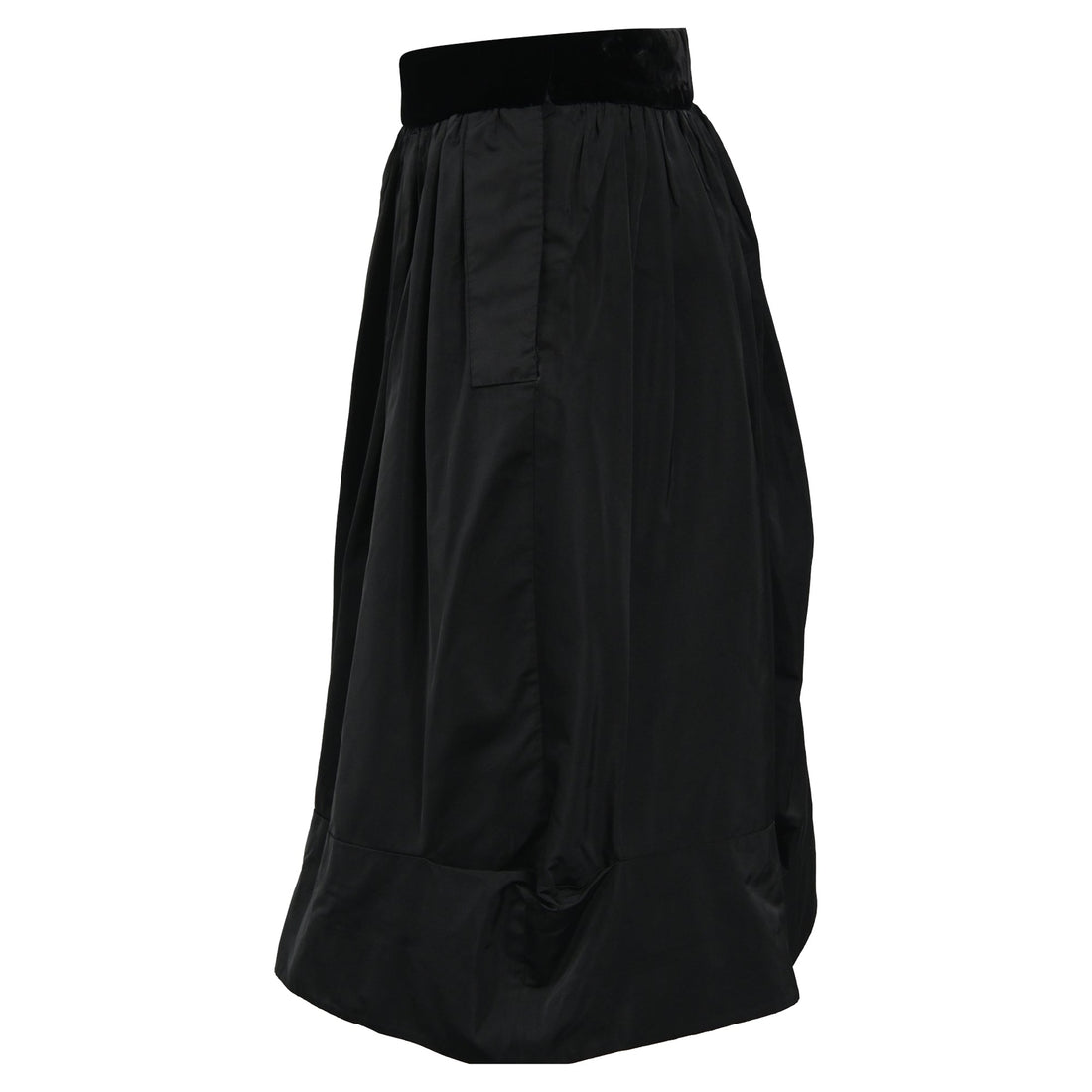 Louis Vuitton Midi Full Skirt in Black Cotton