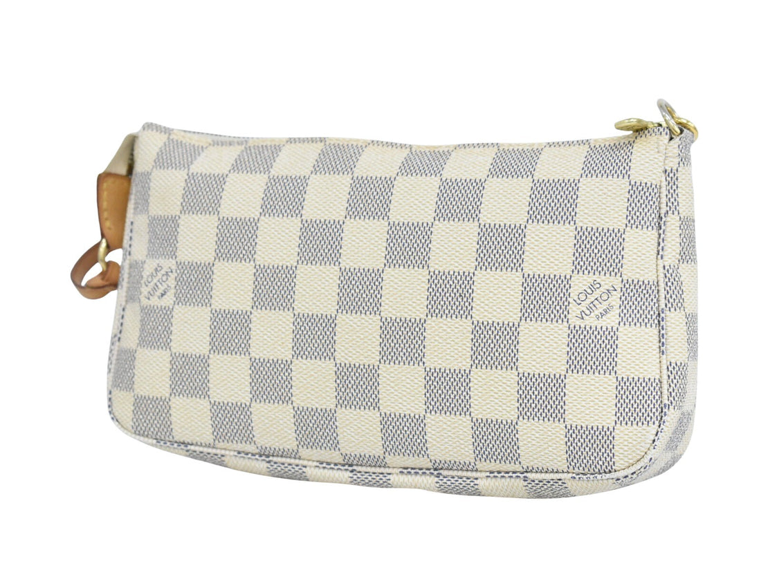 Louis Vuitton Pochette Accessoire  Canvas Clutch Bag