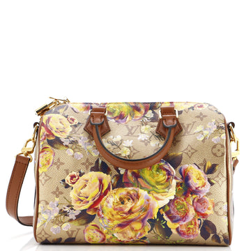 Speedy Bandouliere Bag Limited Edition Flowers Monogram Canvas 25