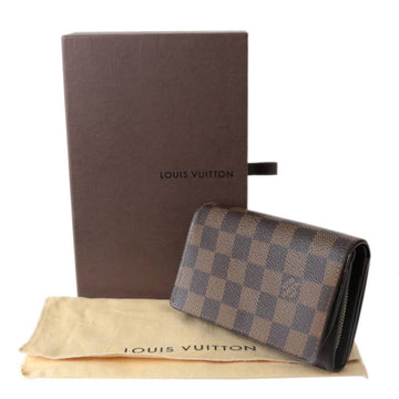 Louis Vuitton Damier Damier Canvas Ebene Long Wallet (Bi-Fold)