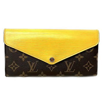 Louis Vuitton Monogram  yellow Monogram Long Wallet (Bi-Fold)