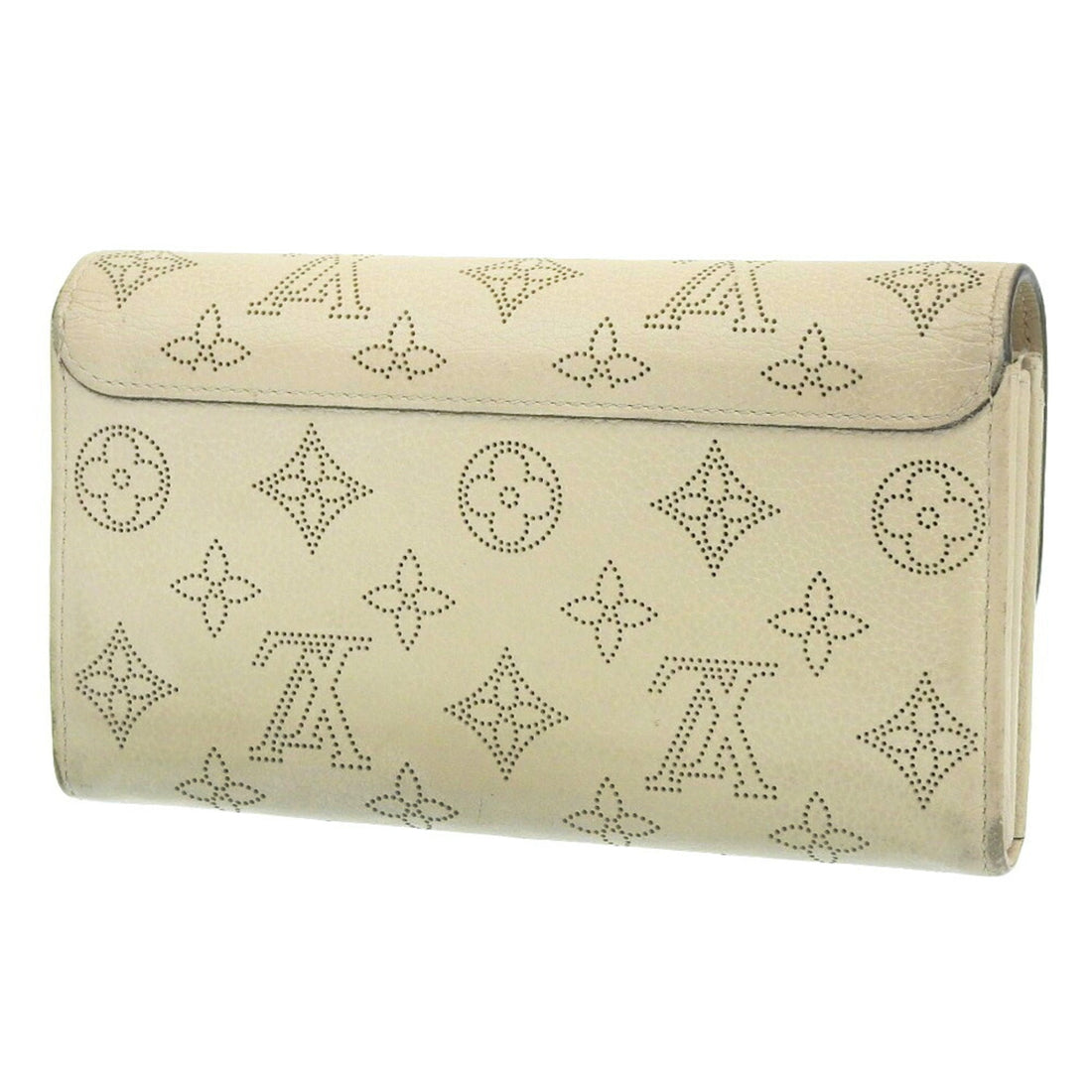 Louis Vuitton Mahina  Lv ivory Monogram Mahina Leather Long Wallet (Bi-Fold)