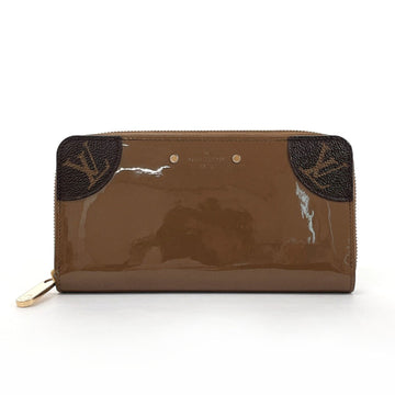 Louis Vuitton  Vert  Patent Leather Monogram Long Wallet (Bi-Fold)