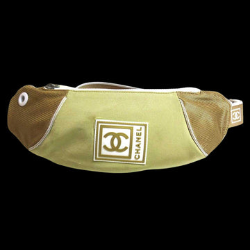 Beige Canvas Chanel Pouch