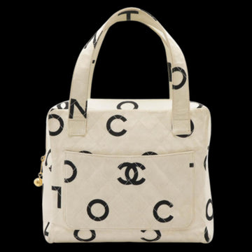 Beige Canvas Chanel Handbag