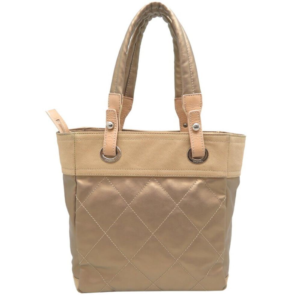 Beige Canvas Chanel Paris Biarritz