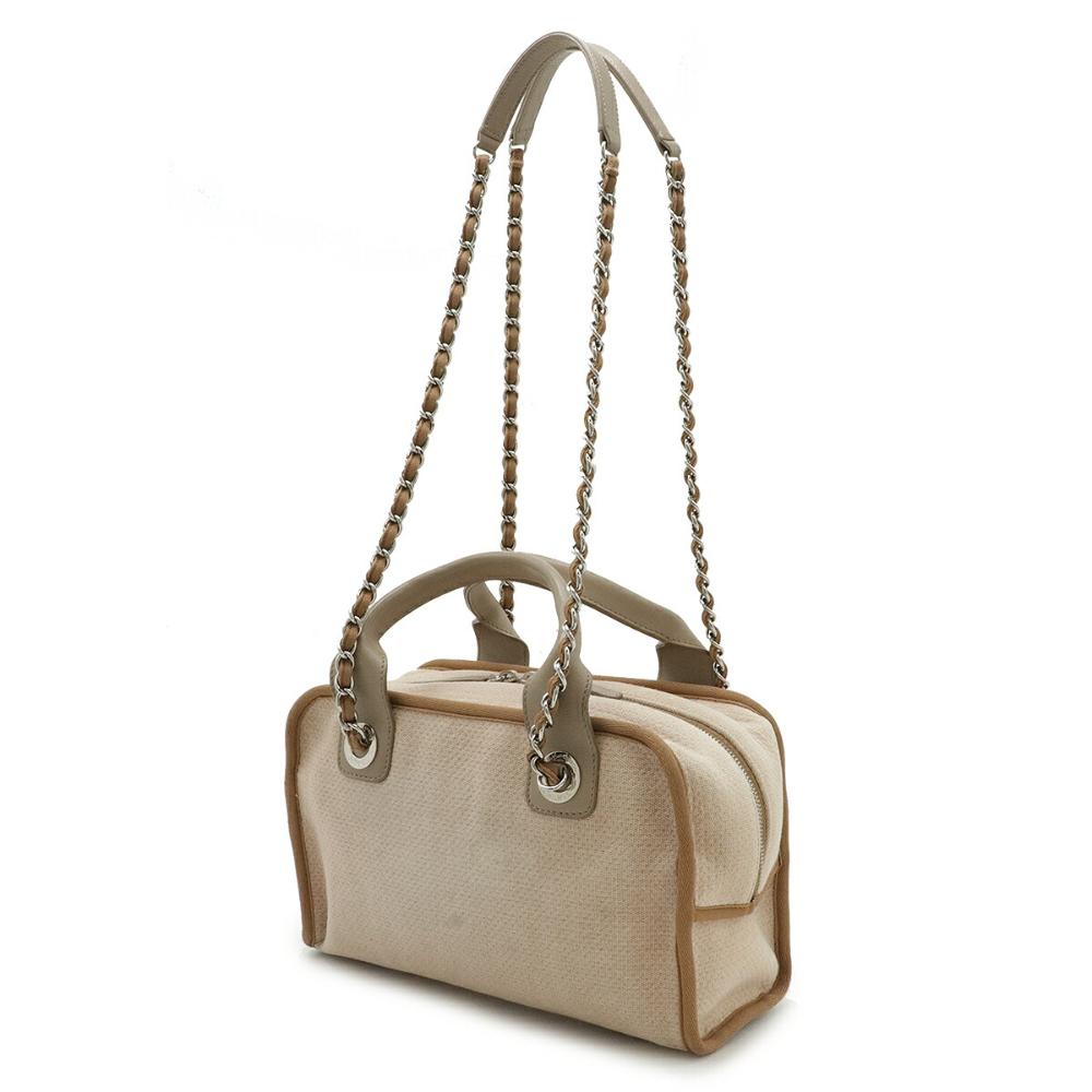 Beige Canvas Chanel Deauville