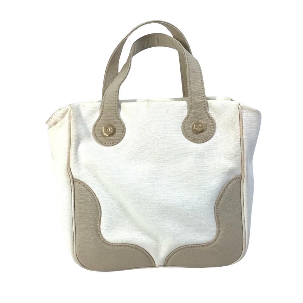 Beige Canvas Chanel Sports CC Logo