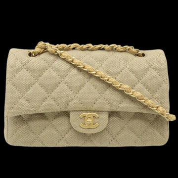 Beige Fabric Chanel Shoulder Bag