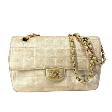 Beige Fabric Chanel Shoulder Bag