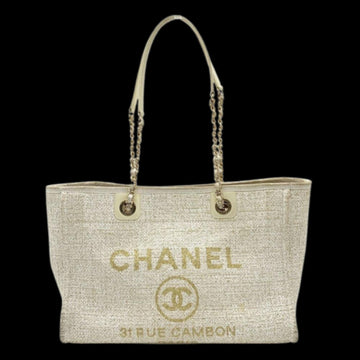 Beige Fabric Chanel Deauville