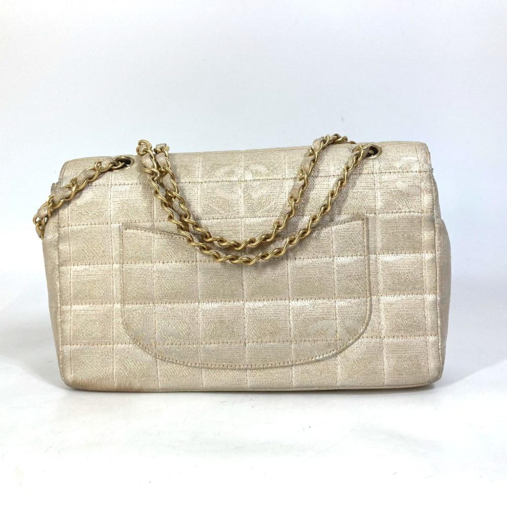 Beige Fabric Chanel Shoulder Bag