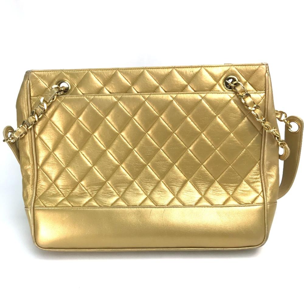 Beige Fabric Chanel Shoulder Bag