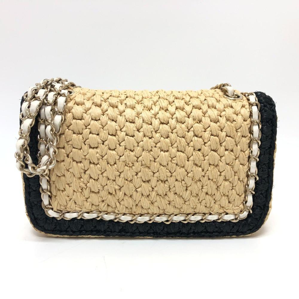 Beige Fabric Chanel Flap Bag