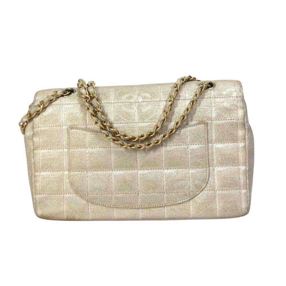 Beige Fabric Chanel Shoulder Bag
