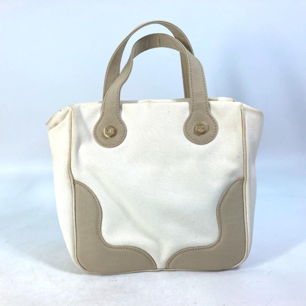Beige Fabric Chanel Tote