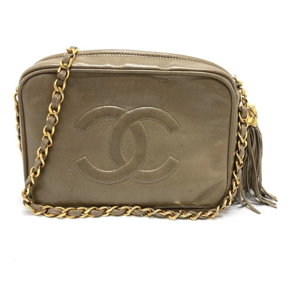 Beige Fabric Chanel Handbag
