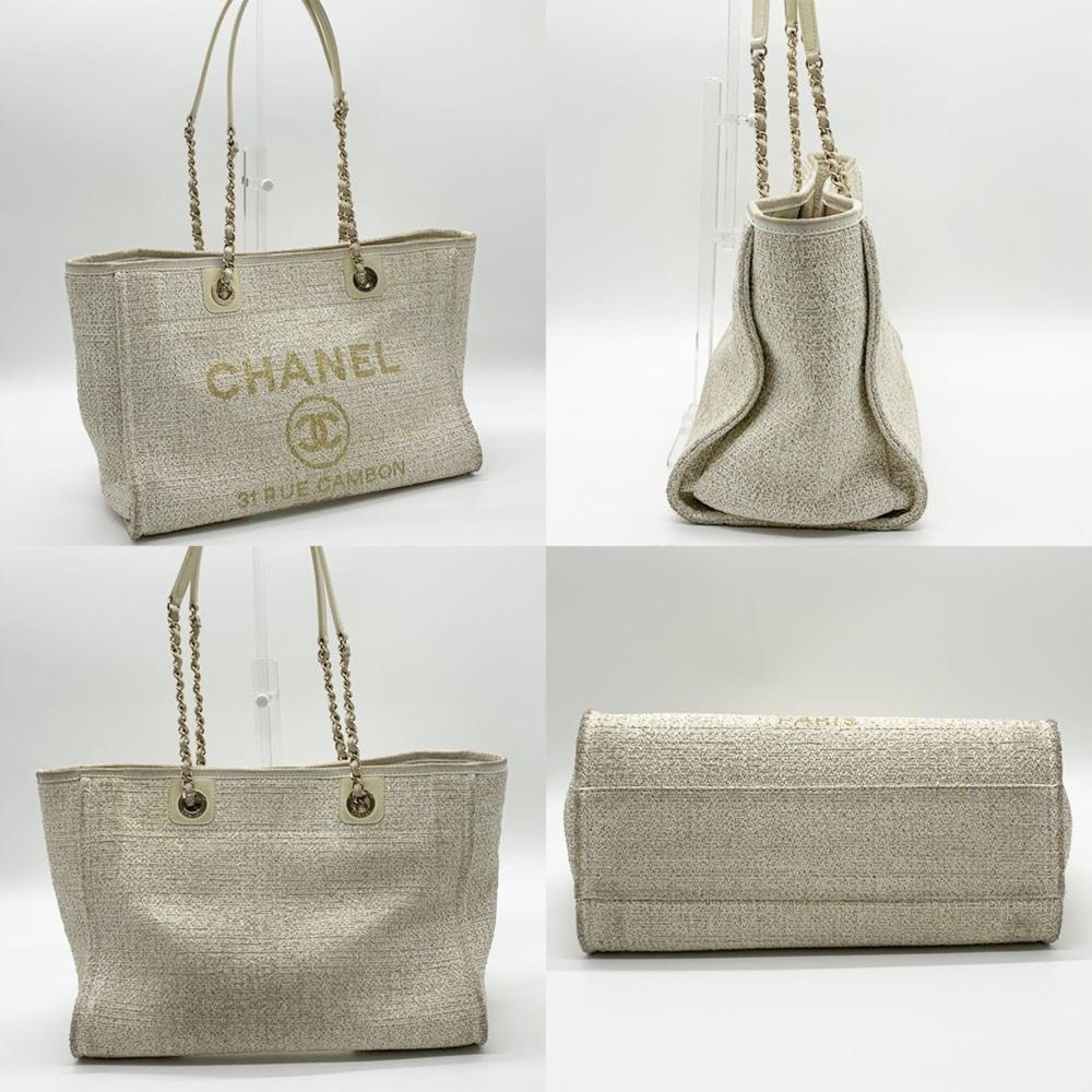 Beige Fabric Chanel Deauville