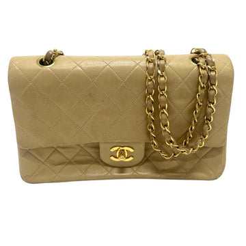 Beige Leather Chanel Crossbody Bag
