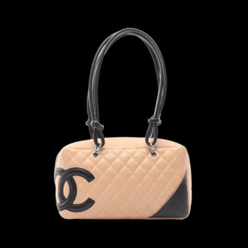 Beige Leather Chanel Handbag