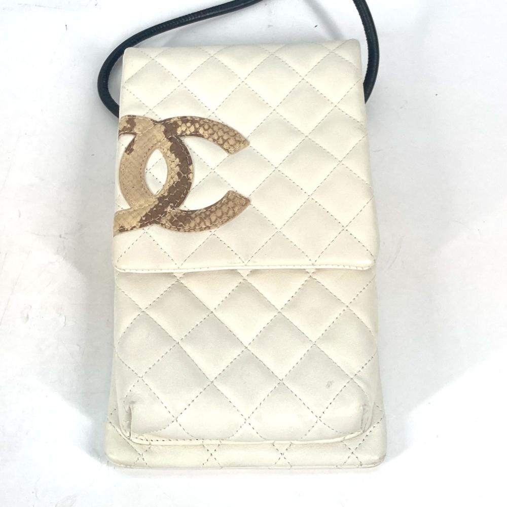 Beige Leather Chanel Shoulder Bag
