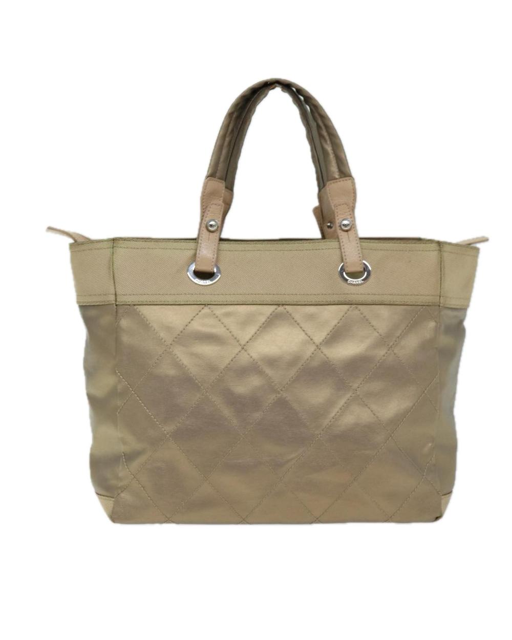 Beige Leather Chanel Sports CC Logo