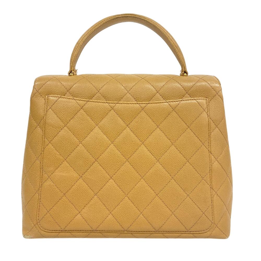 Beige Leather Chanel Handbag