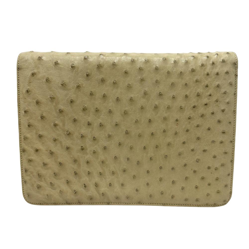 Beige Leather Chanel Shoulder Bag