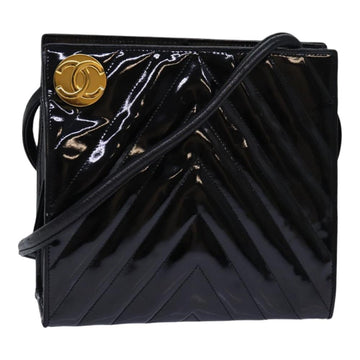 Black Canvas Chanel Shoulder Bag